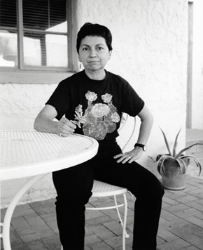 Photograph of Gloria Anzaldúa by Alison Hawthorne Deming, 1991, courtesy of The University of Arizona Poetry Center. Photograph copyright Arizona Board of Regents.